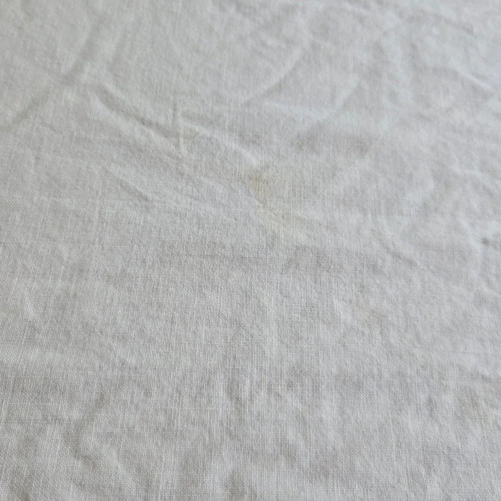 Unbranded Vintage Tablecloth OS Cream Floral Hand Embroidered Basket Cottagecore